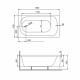 CLAS15070 CLASSIC Ванна 150x70 см + ніжки (1 сорт)