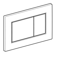 115.660.11.1 Sigma01 square Клавіша змиву, подвійний змив, білий глянець (1 сорт)