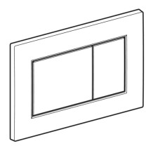 115.660.21.1 Sigma01 square Клавіша змиву, подвійний змив, хром глянець (1 сорт)