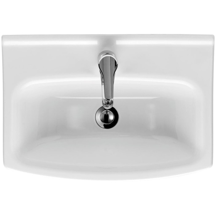 K119-079Умивальник меблевий CERSANIA 55 ONE HOLE з отвором для змішувача, з переливом, білий глянець (картон) ( CCWF1009850001 ) (1 сорт)