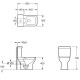 3590021 BASIC Унітаз-компакт обідковий з кришкою soft-close, білий глянець (1 сорт)
