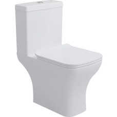 3590021 BASIC Унітаз-компакт обідковий з кришкою soft-close, білий глянець (1 сорт)