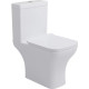 3590021 BASIC Унітаз-компакт обідковий з кришкою soft-close, білий глянець (1 сорт)