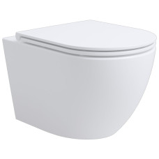 3810830 Aero Підвісний безобідковий унітаз з кришкою soft-close, Vortex Flush, білий глянець (1 сорт)