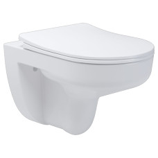 3810825 Simple Підвісний безобідковий унітаз з кришкою soft-close, Vortex Flush, білий глянець (1 сорт)