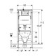 118.315.11.2 Комплект Geberit Duofix PRO 20, інсталяція для підв.унітазу Delta 12см із кріпленням до стіни, підвісний унітаз Idol із сидінням Duroplast, змивна клавіша Delta01: Білий глянець (1 сорт)