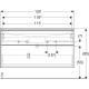 502.338.01.1 Комплект вбудованого умивальника Geberit iCon slim rim, з шафкою з двома шухлядами й з’єднувальним елементом для умивальника: B=120см, H=63см, T=48см, Білий глянець (1 сорт)