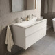 502.338.01.1 Комплект вбудованого умивальника Geberit iCon slim rim, з шафкою з двома шухлядами й з’єднувальним елементом для умивальника: B=120см, H=63см, T=48см, Білий глянець (1 сорт)