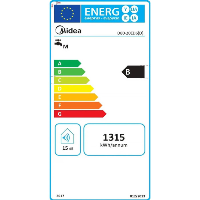 D80-20ED6(D) Водонагрівач MIDEA PRIME Wi-Fi  D80-20ED6 (D) (1 сорт)