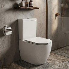 K3030-001 Компакт 931 Remo Pro Oval Tornado 011 сидіння SLIM Duroplast із Softclose і ф-ією швидкого зняття, колір білий глянець (1 сорт)