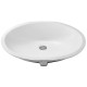 LIL4457001 OVALE 59 умивальник круглий, під стільницю з переливом 59x44,5x h 20 cm, білий (1 сорт)