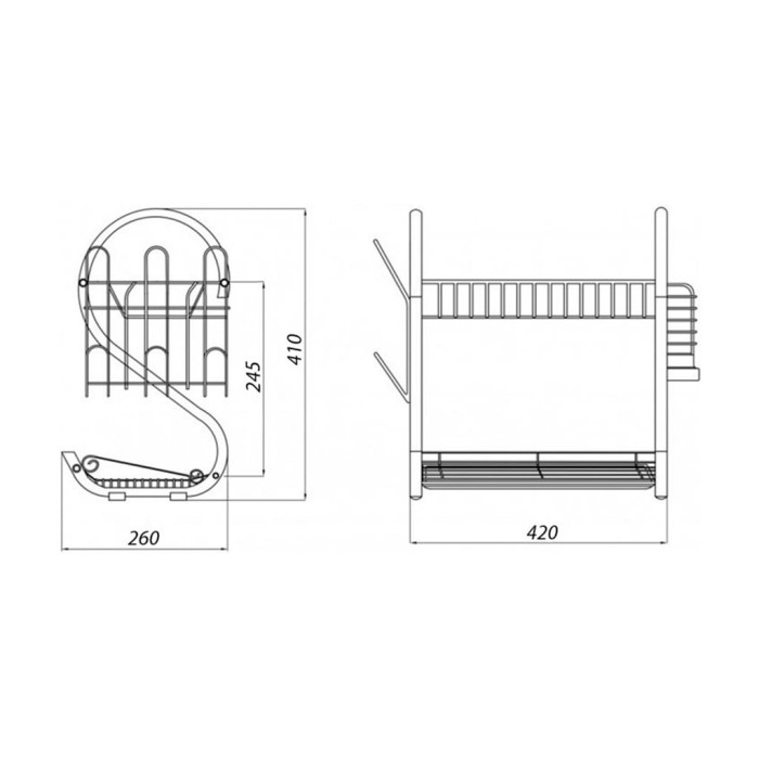 Сушарка для посуду Kroner KRM Rizze - ACC3208