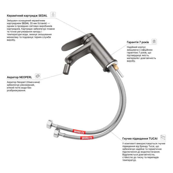 Змішувач для біде Kroner Element 211210-5301