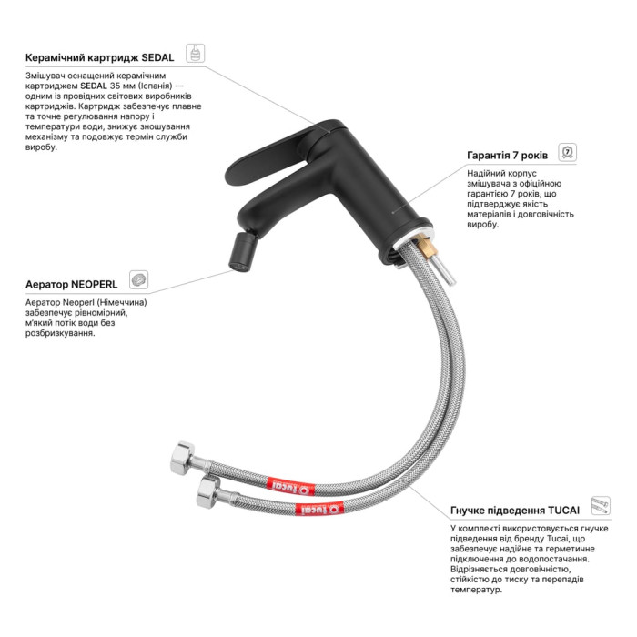 Змішувач для біде Kroner Element 211210-3801