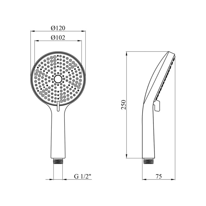 Лійка для ручного душу Kroner Element 2801512915Z-3801