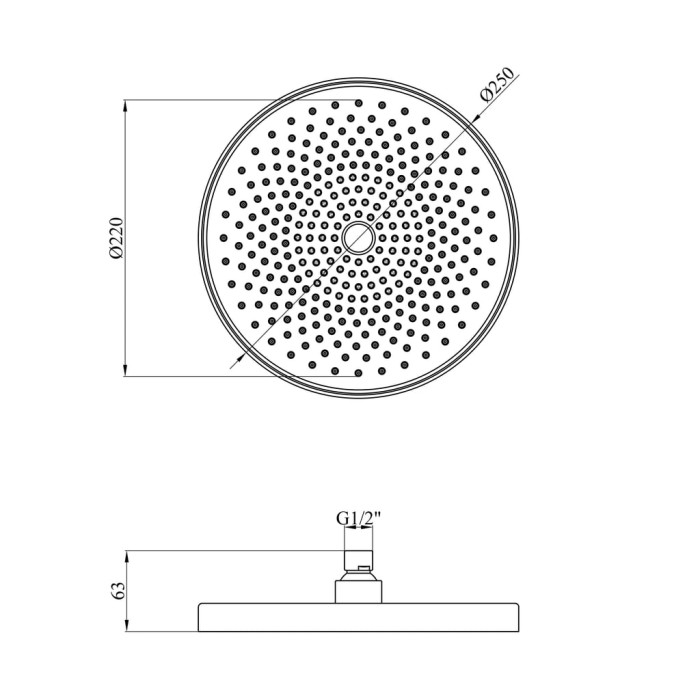 Лійка для верхнього душу Kroner Element 2801562915Z-3801