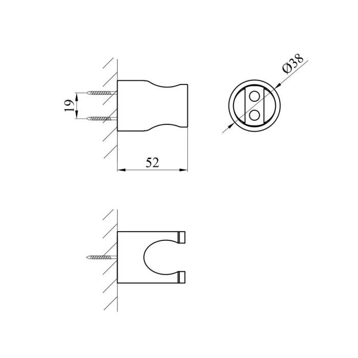 Тримач для душу Kroner Element 2840872901Z-0101