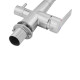 Комплект кухонна мийка Kroner Gebürstet-6050HM + змішувач Klassisch-ESG03817BLK+ дозатор Spender-016
