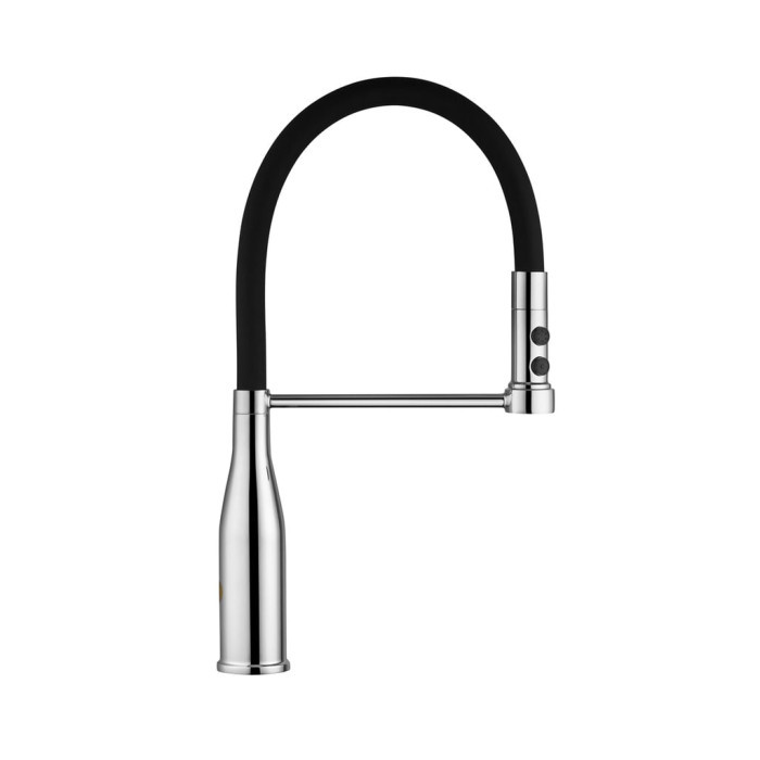 Комплект кухонна мийка Kroner Gebürstet-6050HM + змішувач Ersel-C03111BLK + дозатор Spender-016