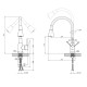Комплект кухонна мийка Kroner Gebürstet-6350RHM + змішувач Küche-C031BLK + дозатор Spender-ECG049