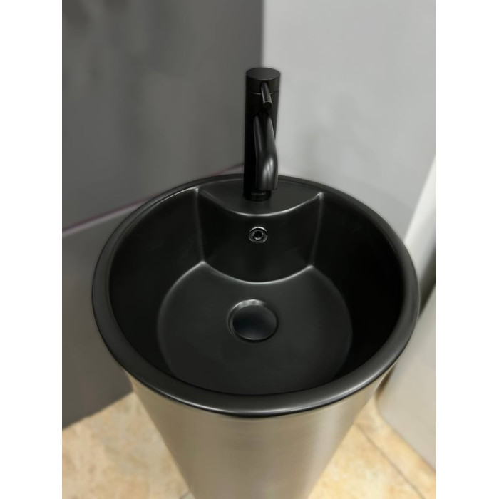 Умивальник (раковина) VBI BOLONIA BLACK MATT напольний