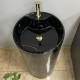 Умивальник (раковина) VBI BOLONIA M BLACK MARBLE підлоговий