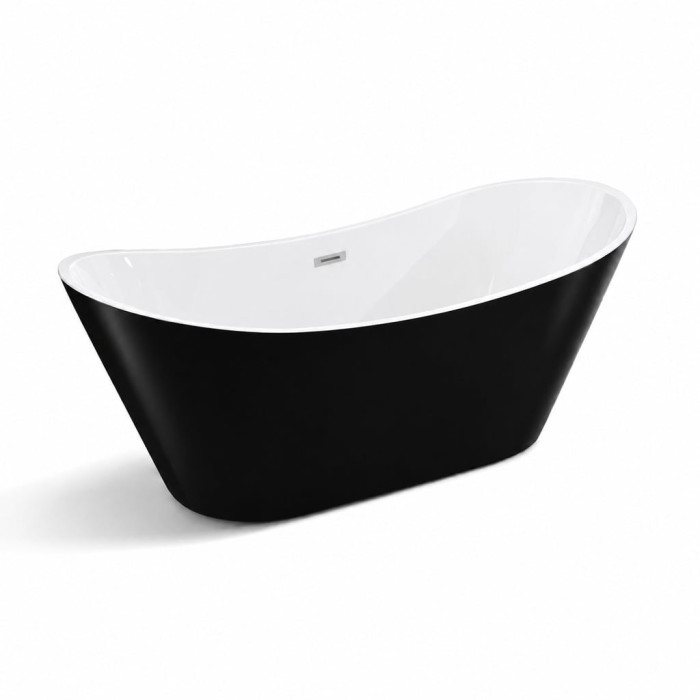 Ванна VBI MARMOLADA BLACK 170 x 75 окремостояча