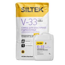Гідроізоляційна суміш двокомпонентна Siltek V-33-E-33 (18 кг, 5 л)