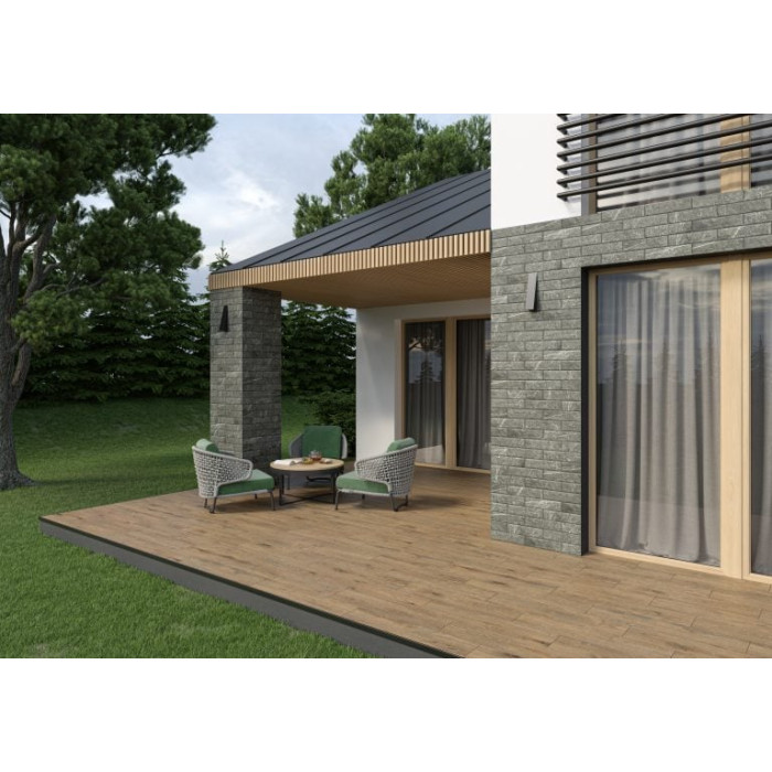 Камінь фасадний Cerros Grafit 7,4x30x0,9 код 9126 Cerrad