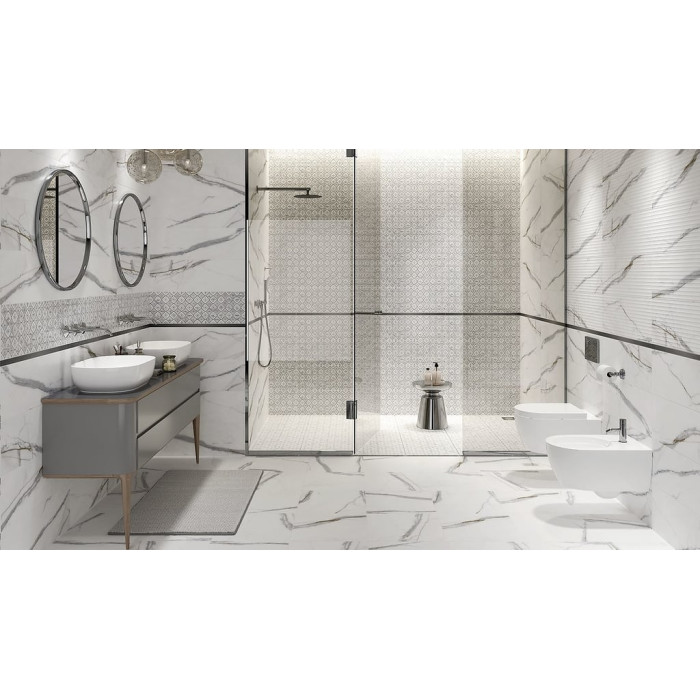Плитка керамогранітна Blumarine White SATIN 420x420x8 Opoczno