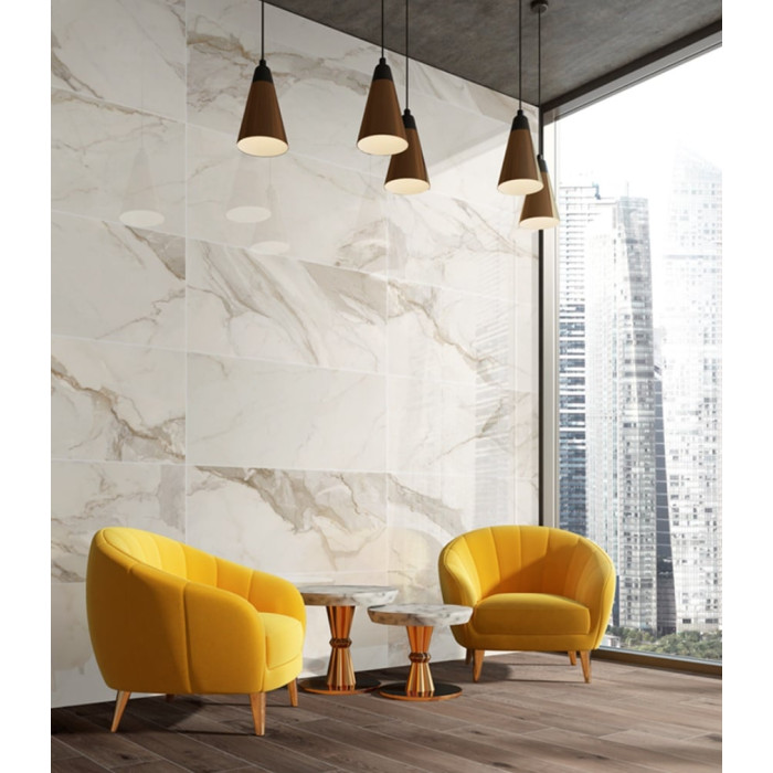 Плитка керамогранітна Calacatta Silver 120 LUX 600x1200x11 Azteca