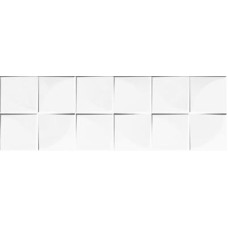 Плитка стінова White Glossy Quadra RECT 250x750x9 Konskie