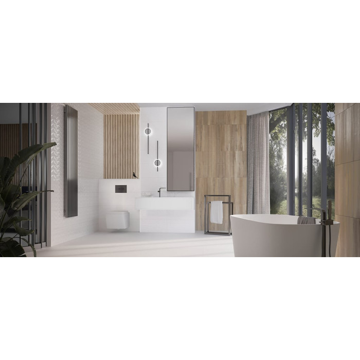 Плитка стінова White RECT MAT 300x600x8,5 Konskie