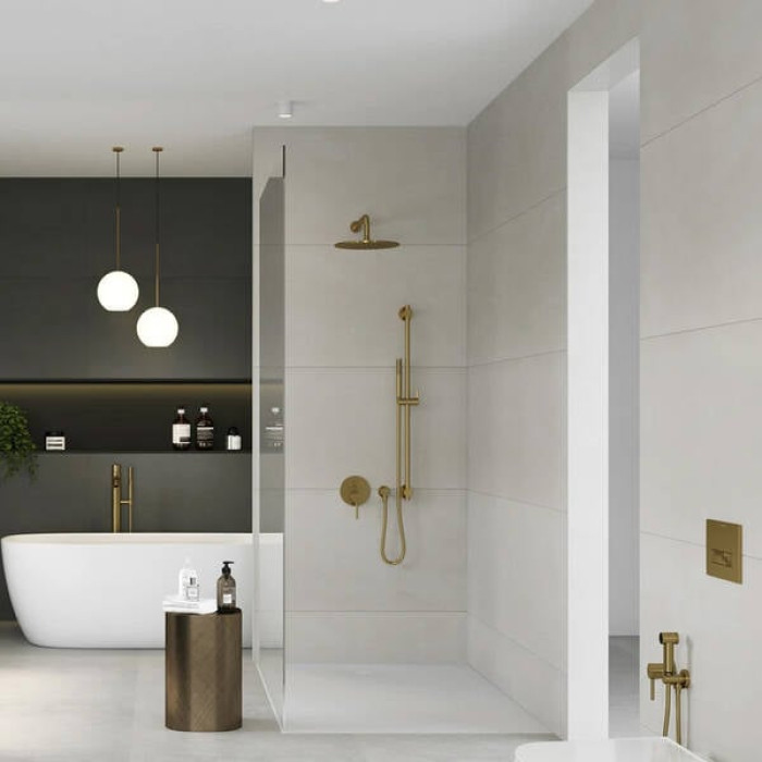 Верхній душ DN 15 A-QA 64325N0-00 Brushed gold Kludi