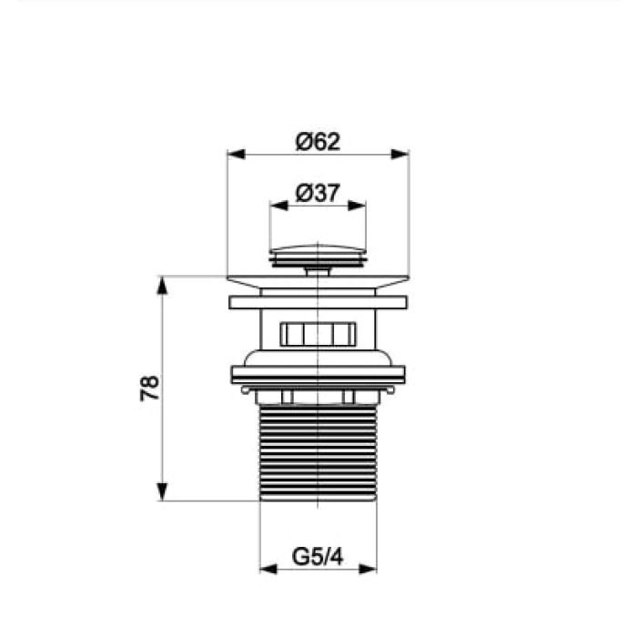 Донний клапан Clik-Clak 660-354-00 KFA ARMATURA