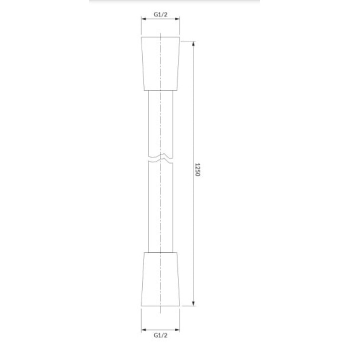 душовий шланг Omnires chrome 125 cm (022-XCR)