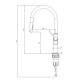 змішувач для кухні Omnires Bend graphite (BE6455GR)
