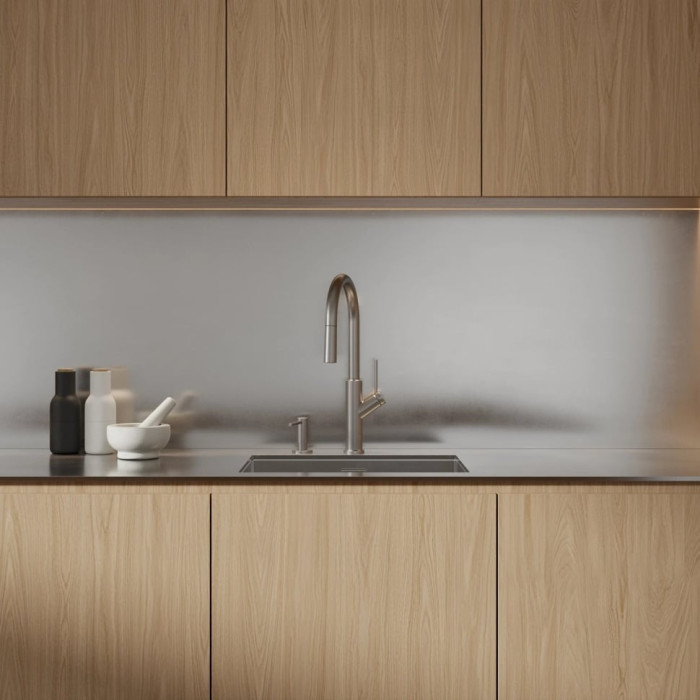 змішувач для кухні Omnires Bend brushed nickel (BE6455NI)