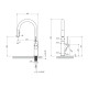 змішувач для кухні Omnires Bend brushed nickel (BE6455NI)
