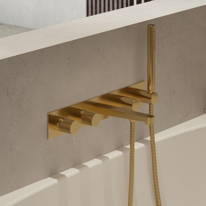 змішувач для ванни Omnires Contour прихованого монтажу, brushed gold (CT8037/1glb)