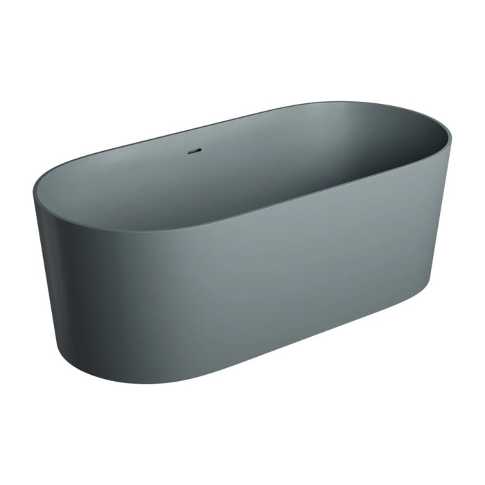 ванна Omnires Ovo M+ 160х75 овальна matt ash grey (OVO160WWZPAG)