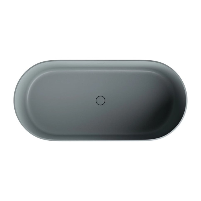 ванна Omnires Ovo M+ 160х75 овальна matt ash grey (OVO160WWZPAG)