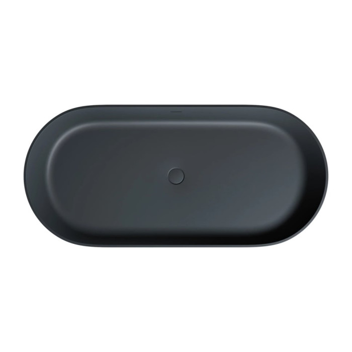 ванна Omnires Ovo M+ 160х75 овальна matt black lava (OVO160WWZPBLV)