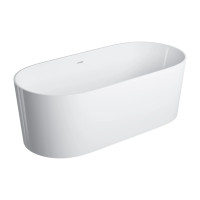 ванна Omnires Ovo M+ 160х75 овальна gloss white (OVO160WWZPBP)