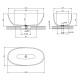 ванна Omnires Shell 148x75 окремостояща matt white (SHELL148WWBM)