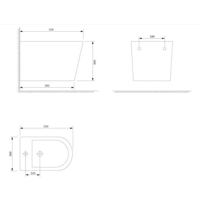 біде Omnires Tampa підвісне white (TAMPABIBP)