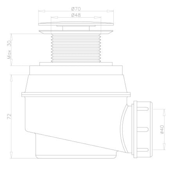 сифон для ванни і душового піддону Omnires black mat (WB01XBL)