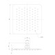 верхній душ Omnires Ultra Slimline chrome 20x20 cm (WGU220CR)