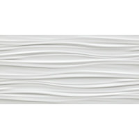 3D WALL DESIGN RIBBON WHITE MATTE