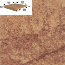 Клінкер Jasper Marron Peldano Redondo 325x330x18 mm 901637 PZ270